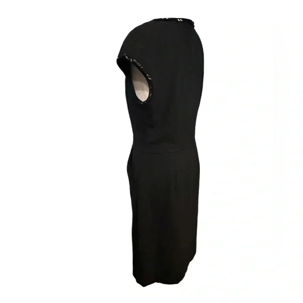 Tory Burch beaded black midi dress size 8